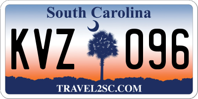 SC license plate KVZ096