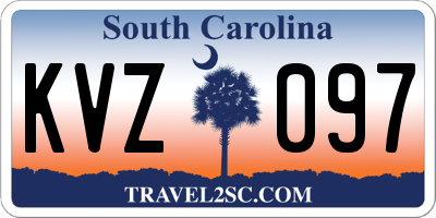 SC license plate KVZ097