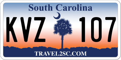 SC license plate KVZ107