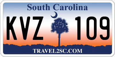 SC license plate KVZ109