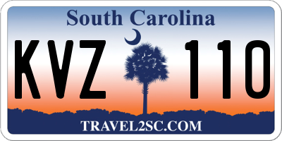 SC license plate KVZ110