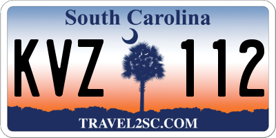 SC license plate KVZ112