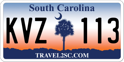 SC license plate KVZ113