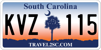 SC license plate KVZ115