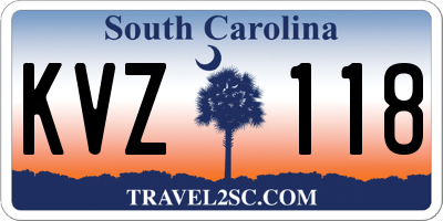 SC license plate KVZ118