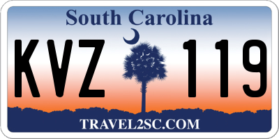 SC license plate KVZ119