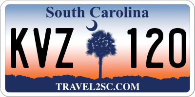 SC license plate KVZ120
