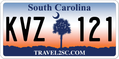 SC license plate KVZ121