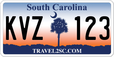 SC license plate KVZ123