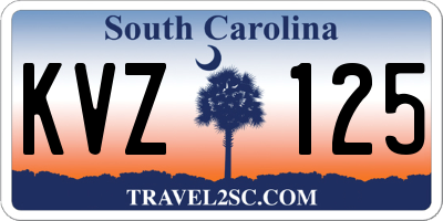 SC license plate KVZ125