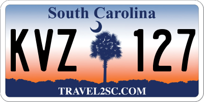 SC license plate KVZ127