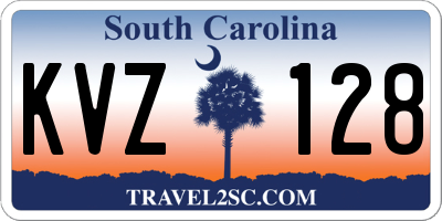 SC license plate KVZ128
