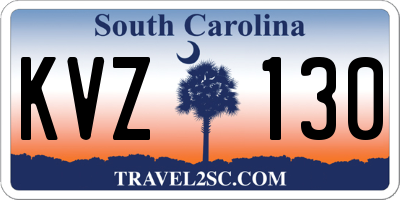 SC license plate KVZ130