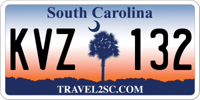 SC license plate KVZ132