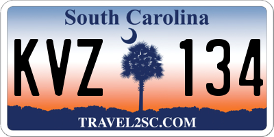 SC license plate KVZ134