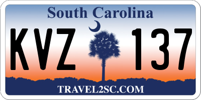 SC license plate KVZ137