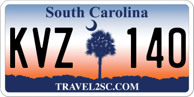 SC license plate KVZ140