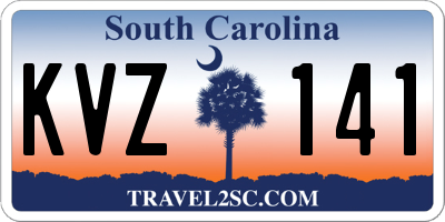 SC license plate KVZ141