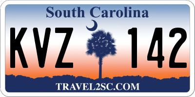 SC license plate KVZ142