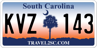 SC license plate KVZ143