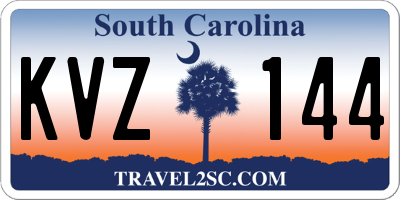 SC license plate KVZ144