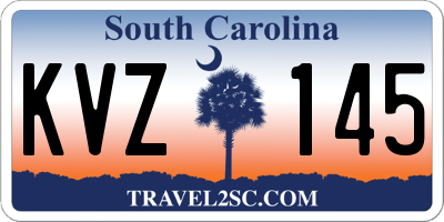 SC license plate KVZ145