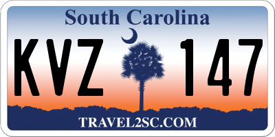 SC license plate KVZ147