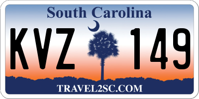 SC license plate KVZ149