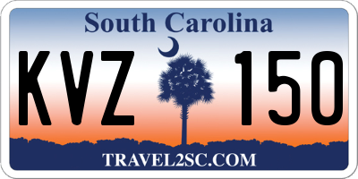 SC license plate KVZ150