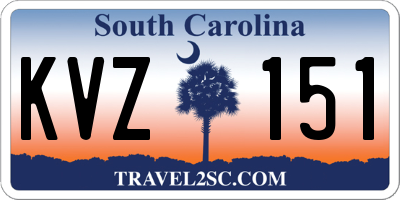 SC license plate KVZ151