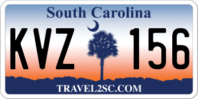 SC license plate KVZ156