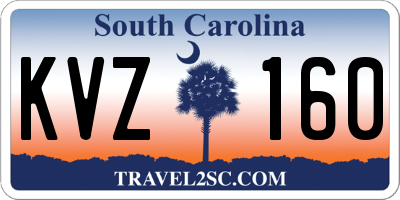 SC license plate KVZ160