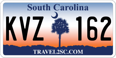 SC license plate KVZ162