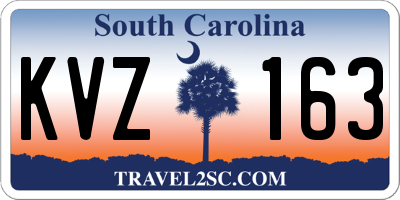 SC license plate KVZ163