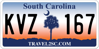 SC license plate KVZ167