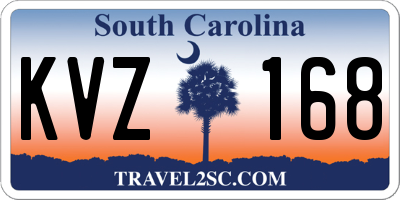 SC license plate KVZ168