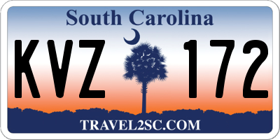 SC license plate KVZ172