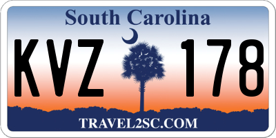 SC license plate KVZ178