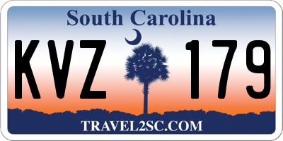 SC license plate KVZ179
