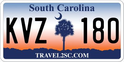 SC license plate KVZ180