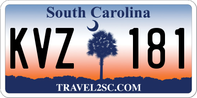 SC license plate KVZ181