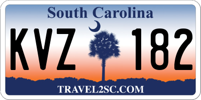 SC license plate KVZ182