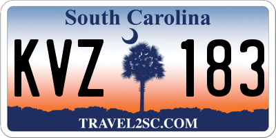 SC license plate KVZ183