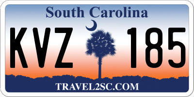 SC license plate KVZ185