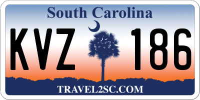 SC license plate KVZ186