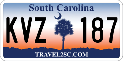 SC license plate KVZ187