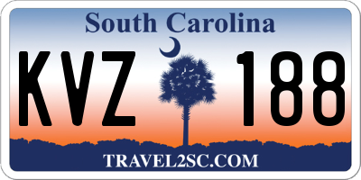 SC license plate KVZ188