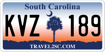SC license plate KVZ189