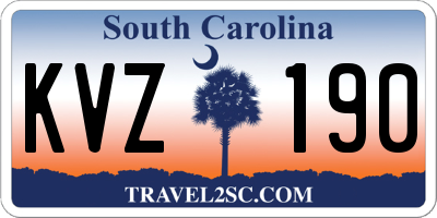 SC license plate KVZ190