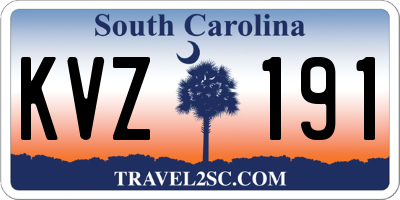 SC license plate KVZ191